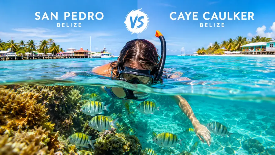 Comparison San Pedro vs Caye Caulker Snorkeling
