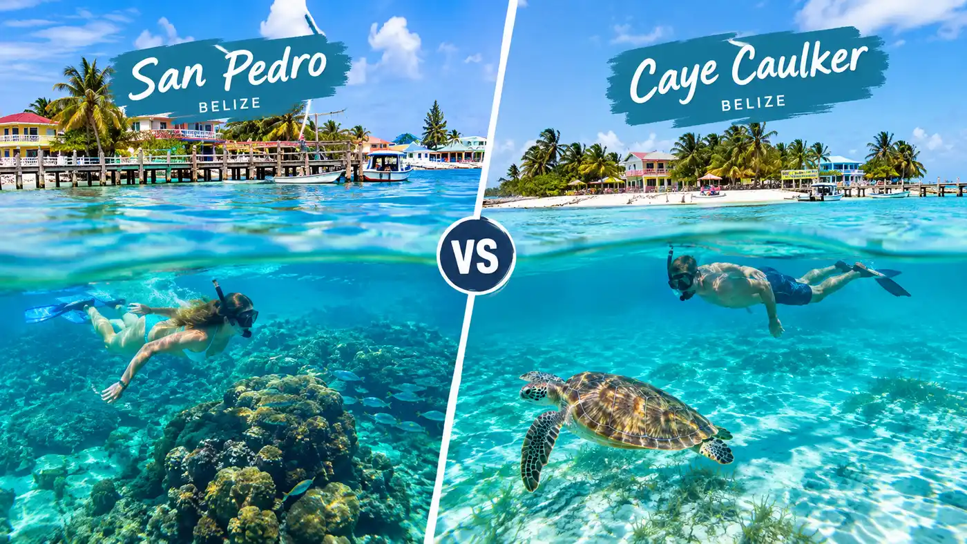 Comparison San Pedro vs Caye Caulker Snorkeling